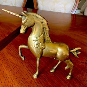 Vtg Brass Unicorn very rare very old  has a short tale heavy can’t be bundled